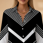 Women's Casual Blouse with Floral Pattern and Loose Fit