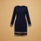 Women's Casual Dress with Unique Leopard Print and Trendy Accents