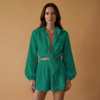 Women’s Co‑ord Set with Cropped Top and Casual Shorts