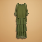 Women's Dress with smocked sleeves and a maxi length