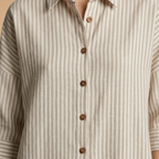 Women's Dress with striped surface and short sleeves