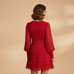 Women's Elegant Dress with Lace Details and Flattering Silhouette