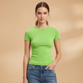 Women's Fitted T-Shirt with Round Neckline for Everyday Wear