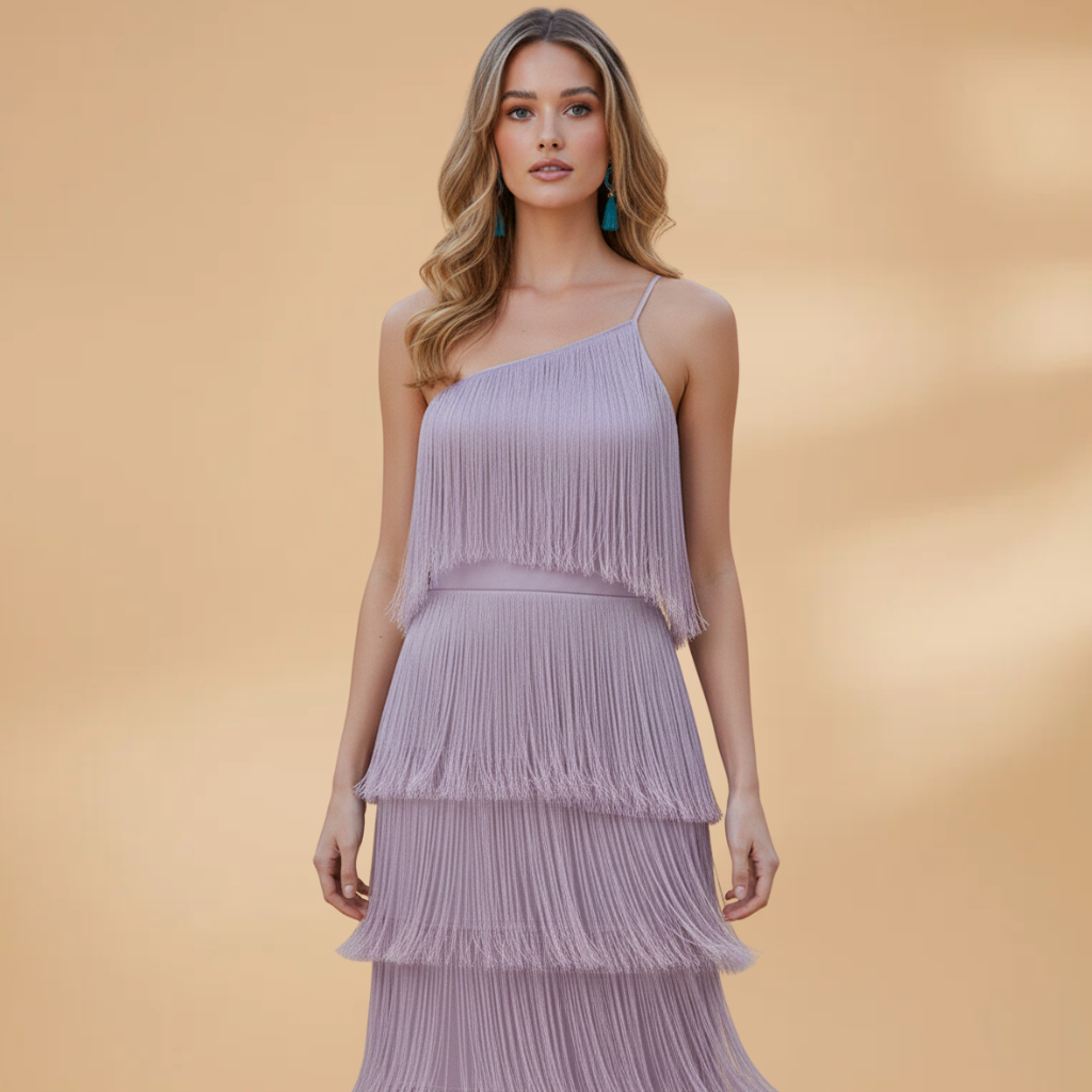 Women's Fringe Dress with Modern Italian Design