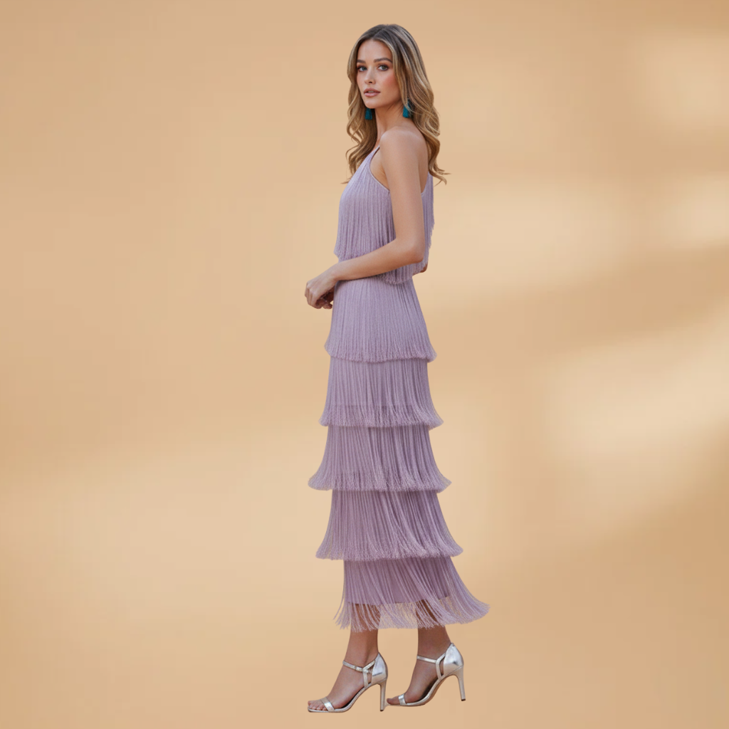 Women's Fringe Dress with Modern Italian Design