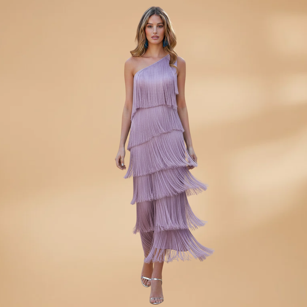 Women's Fringe Dress with Modern Italian Design