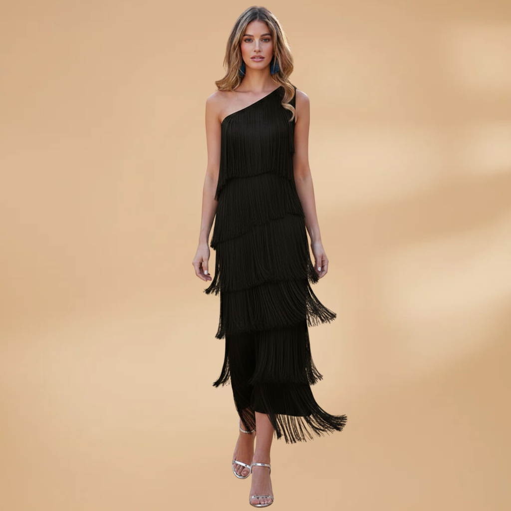 Women's Fringe Dress with Modern Italian Design