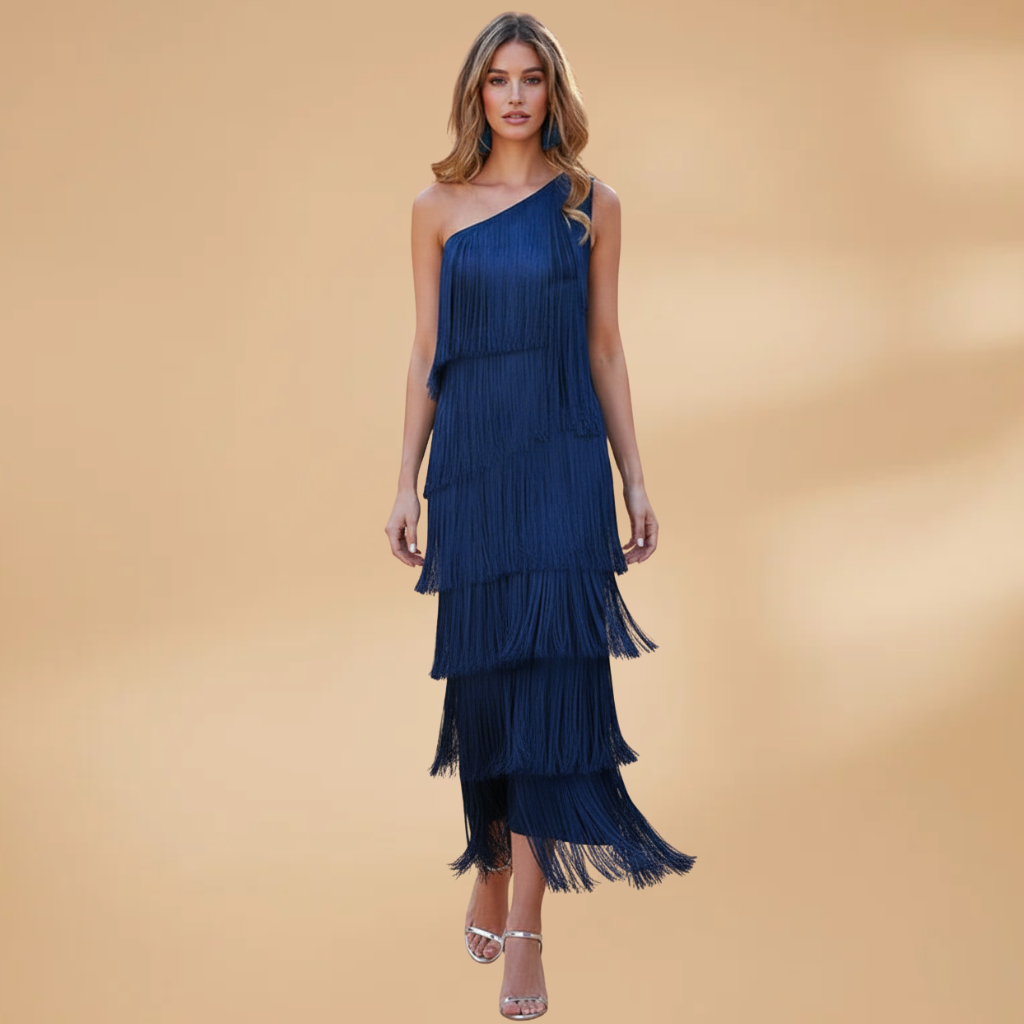 Women's Fringe Dress with Modern Italian Design