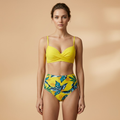 Women’s High-Waist Bikini with Floral Pattern