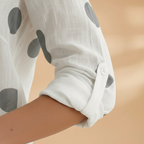 Women’s Long-Sleeve Blouse with Polka Dot Pattern