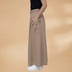 Women's Maxi Skirt with High Split and Side Pockets