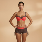 Women’s Push-Up Bikini with Underwire and Simple Design
