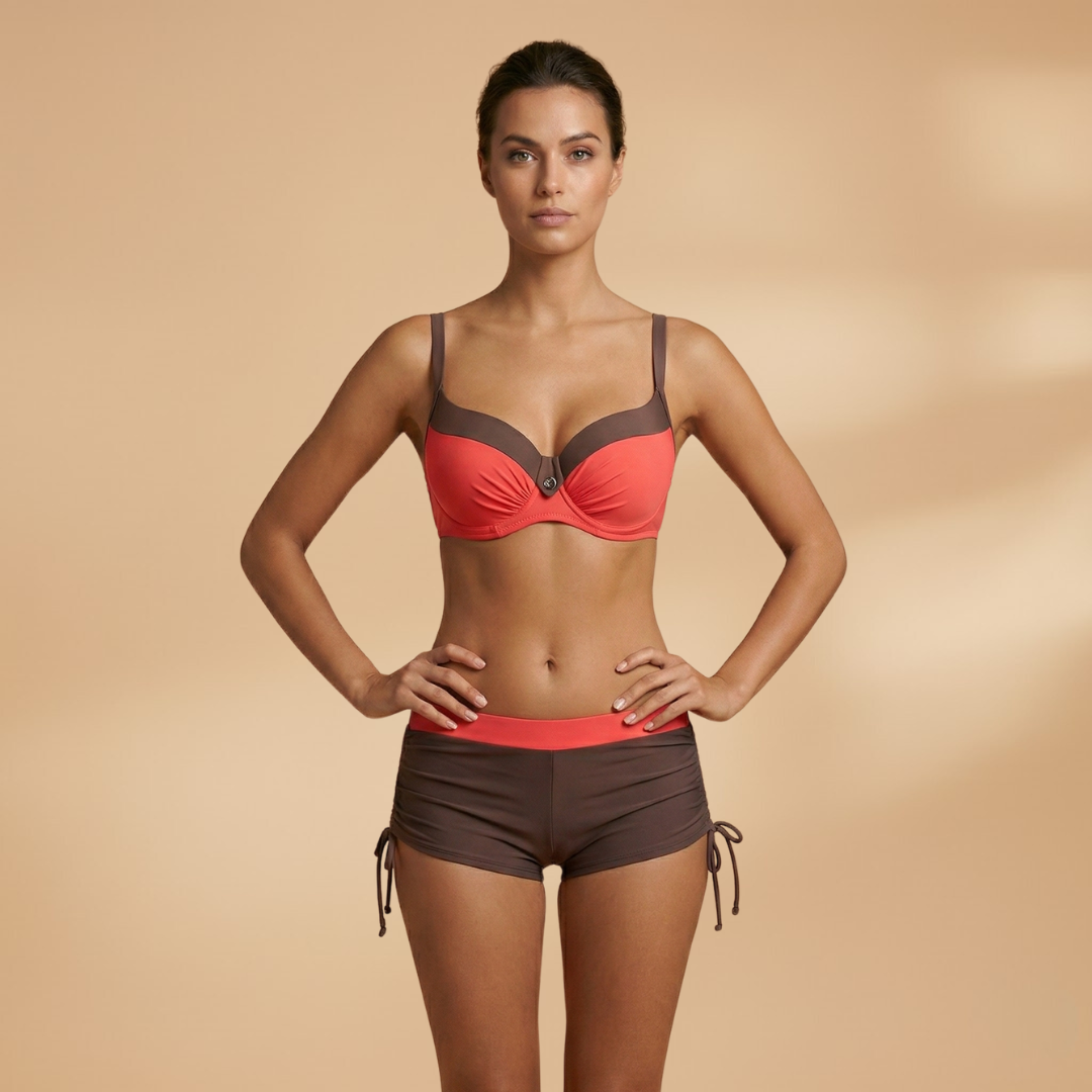 Women’s Push-Up Bikini with Underwire and Simple Design