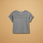 Women's Short-Sleeved T‑Shirt with Hollow Detail