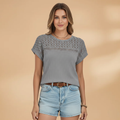 Women's Short-Sleeved T‑Shirt with Hollow Detail