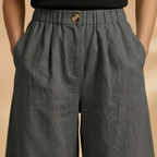 Women's Shorts with Elasticated Waistband and Tapered Legs