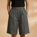 Women's Shorts with Elasticated Waistband and Tapered Legs