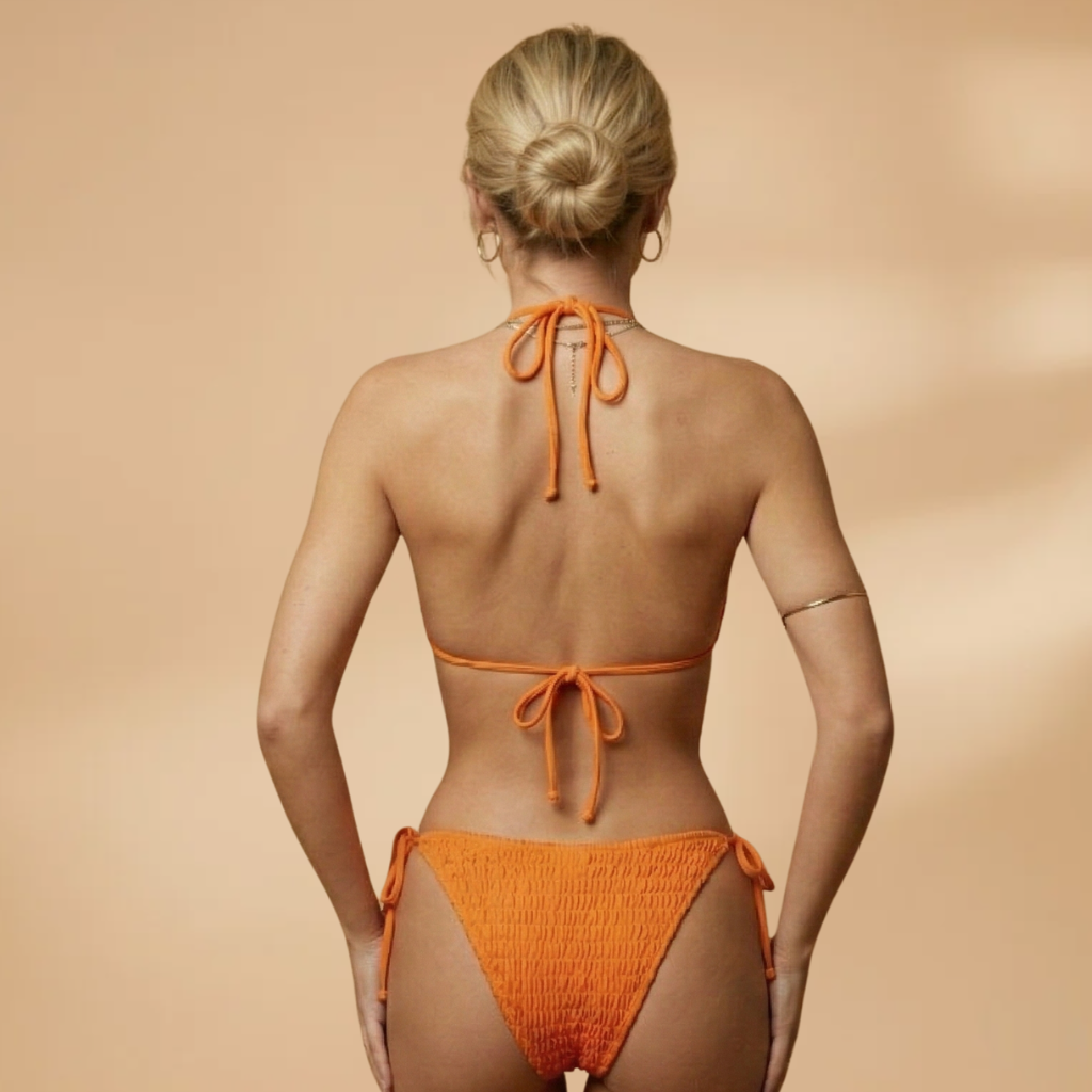 Women’s Summer Halter Bikini Set with Low-Cut Bikini Bottoms