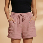 Women’s Summer Shorts with Elastic Waistband and Pockets