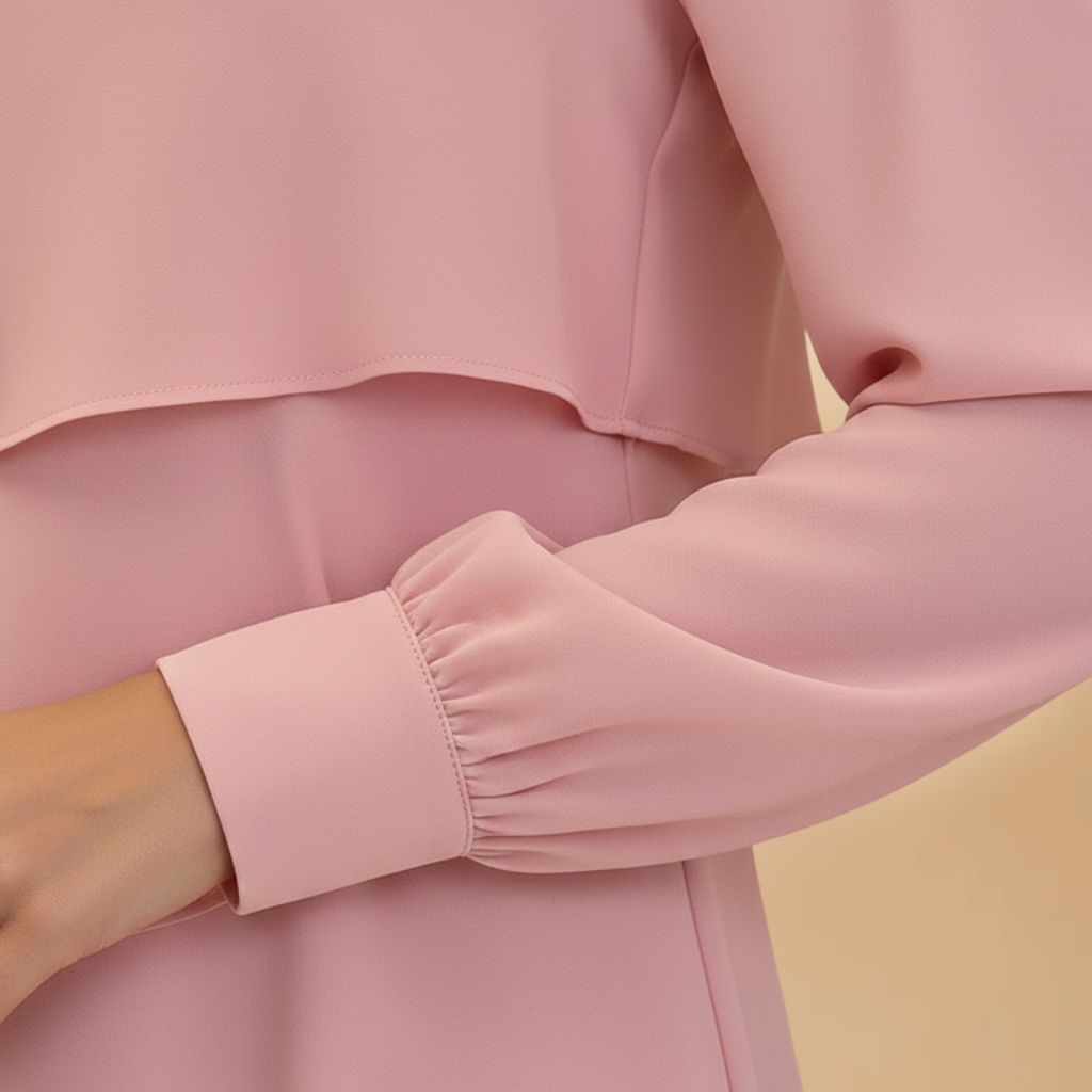 Women’s Trendy Dress with Layers and Long Sleeves
