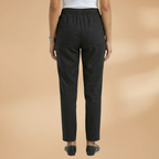 Women's Trousers with Elastic Waistband and Adjustable Drawstring