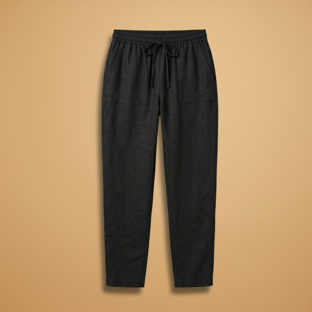 Women's Trousers with Elastic Waistband and Adjustable Drawstring