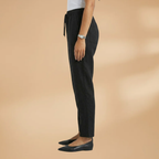 Women's Trousers with Elastic Waistband and Adjustable Drawstring