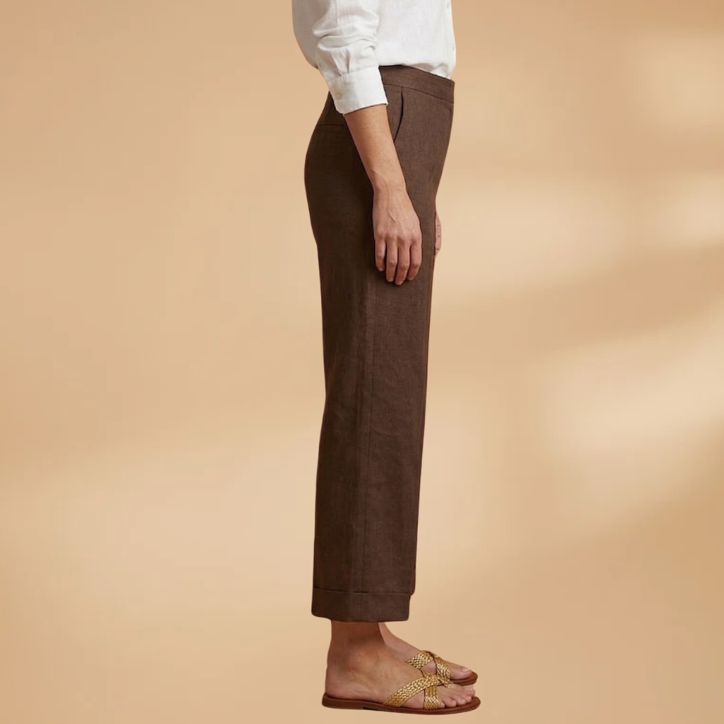 Women's Trousers with Side Pockets and Straight Legs