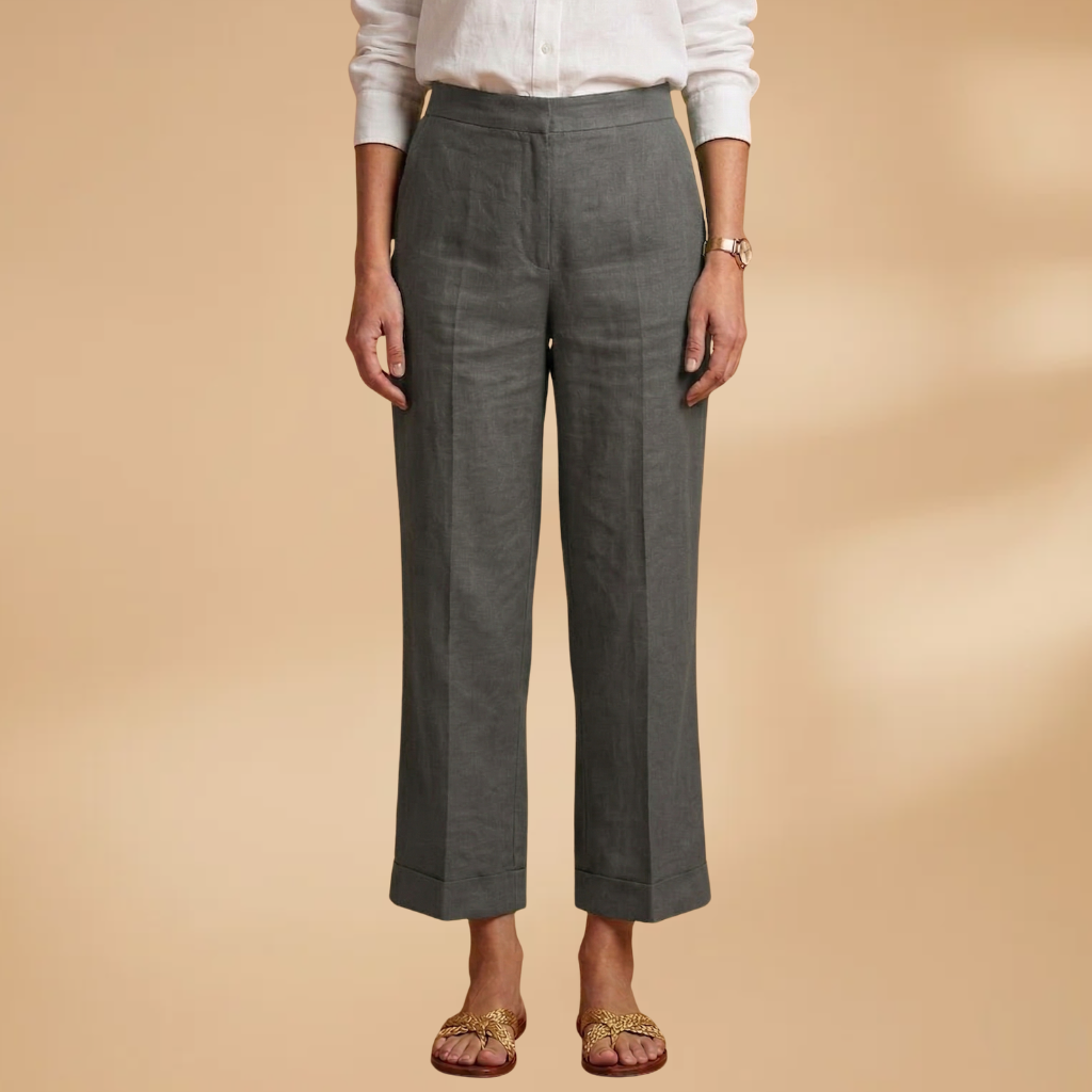 Women's Trousers with Side Pockets and Straight Legs
