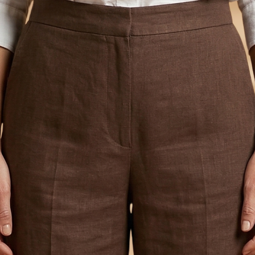 Women's Trousers with Side Pockets and Straight Legs