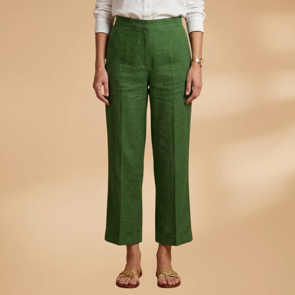 Women's Trousers with Side Pockets and Straight Legs