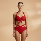 Women’s Two-Piece Bikini with High Waist and Tummy Control