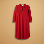 Women's V-Neck Dress with Loose Fit for Everyday Wear