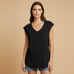 Women’s V-Neck T-Shirt with Relaxed Fit for Everyday Wear