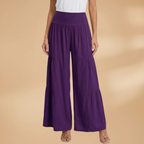 Women's Wide-Leg Trousers with High Waist and Flowy Fit