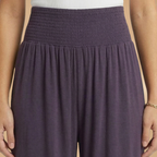 Women's Wide-Leg Trousers with Smocked Waistband