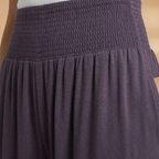 Women's Wide-Leg Trousers with Smocked Waistband