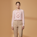 Women’s Blouse with Ruffle Details and Elegant Sleeves