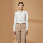 Women’s Blouse with Ruffle Details and Elegant Sleeves