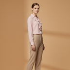 Women’s Blouse with Ruffle Details and Elegant Sleeves