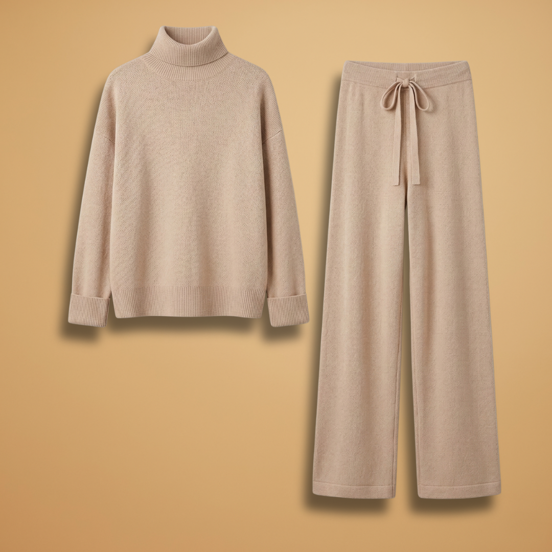 Women’s two-piece set with high neck and wide legs