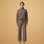Women’s two-piece set with high neck and wide legs