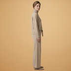 Women’s two-piece set with high neck and wide legs
