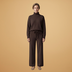 Women’s two-piece set with high neck and wide legs