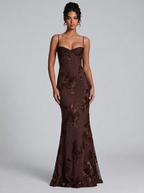 Corset Sweetheart Fishtail Prom Maxi Dress