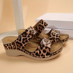 Women's Wedge Sandals with Adjustable Straps and Cushioned Insole
