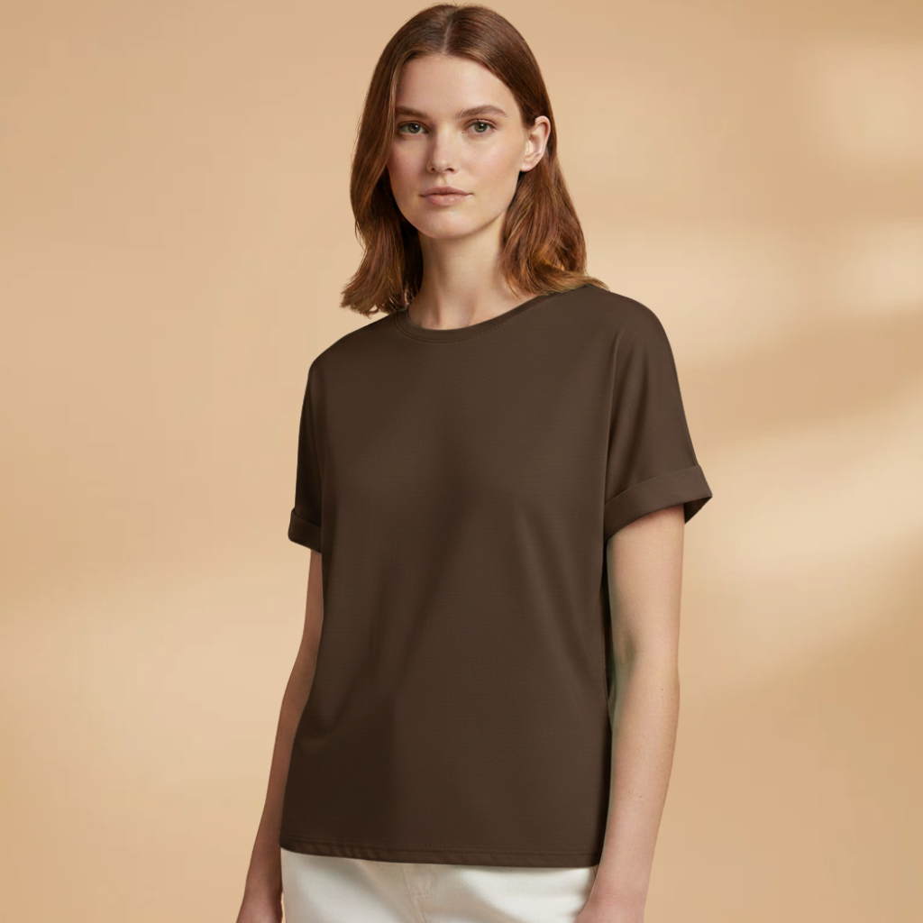 Women's Oversized T-Shirt with Round Neck and Short Sleeves