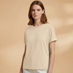 Women's Oversized T-Shirt with Round Neck and Short Sleeves