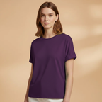 Women's Oversized T-Shirt with Round Neck and Short Sleeves