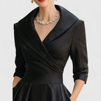 Women's Elegant V-neck Midi Dress